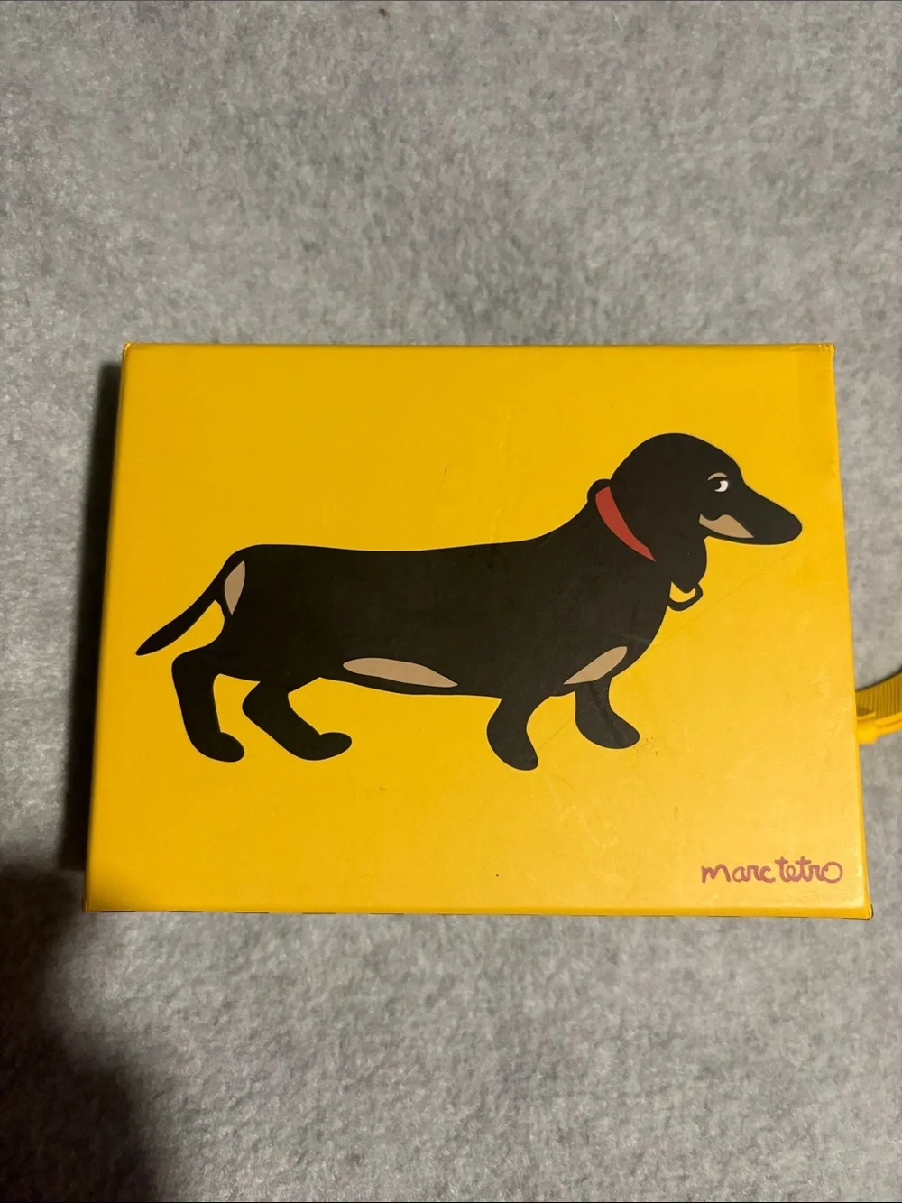 Marc Tétro Yellow Dachshund Zip Wallet Wristlet NIB